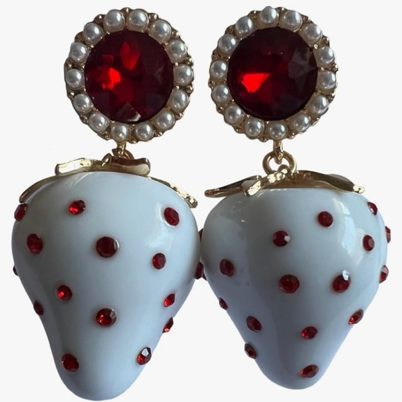 Betsey Johnson Jewelry - Betsey Johnson Strawberry Earrings